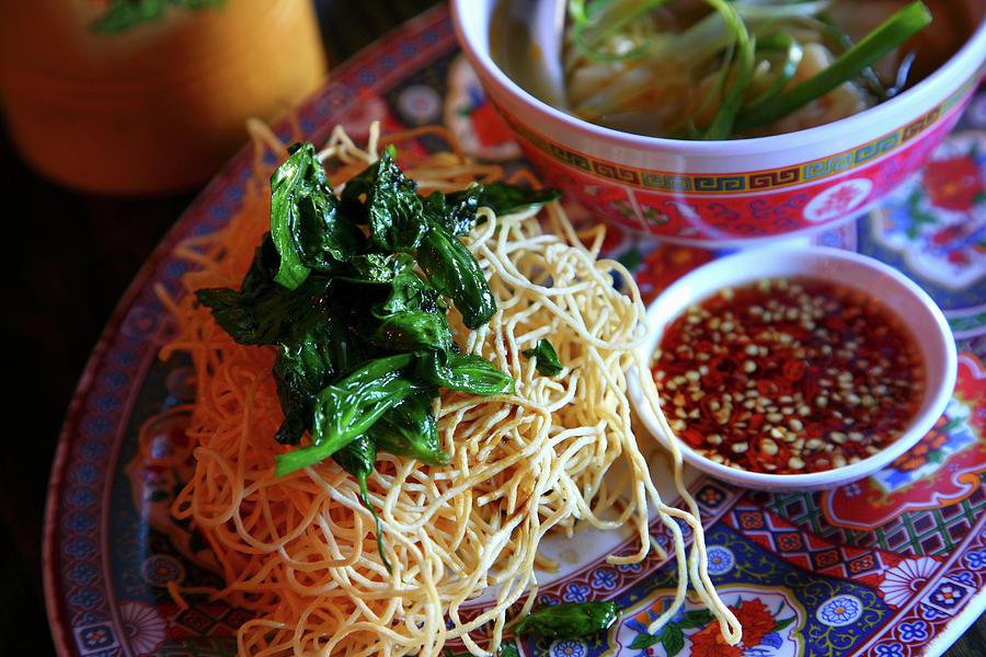 Fried Noodles With Thai Basil Photograph by Doug Schneider Photography