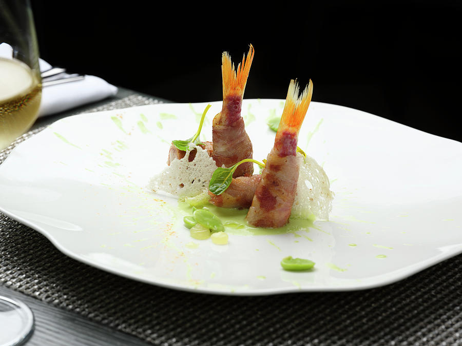 Fried Prawns With Bacon Photograph by Michele Cozzolino
