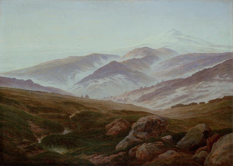 Friedrich, Caspar David - Riesengebirge Painting By European Paintings 