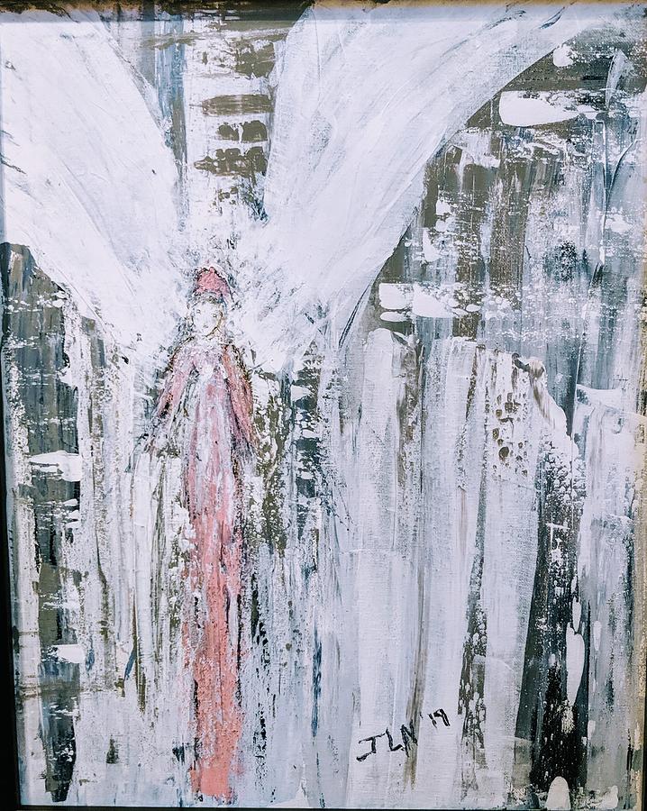 Friendly angel  Painting by Jennifer Nease