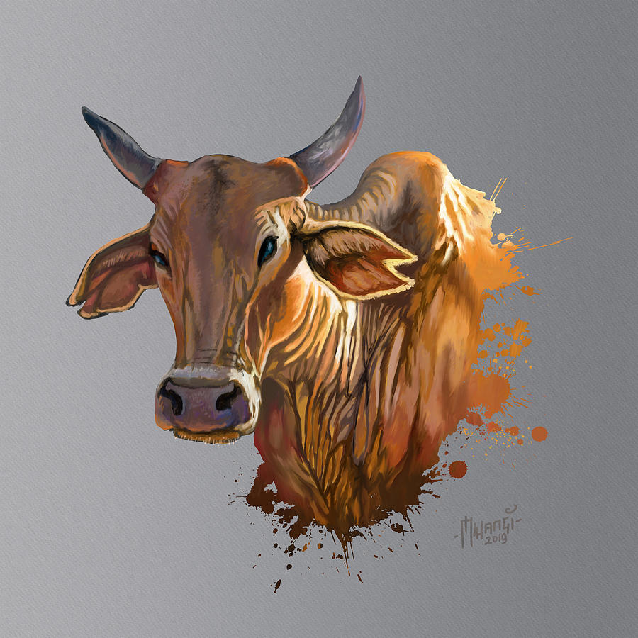 Friendly Cow Painting