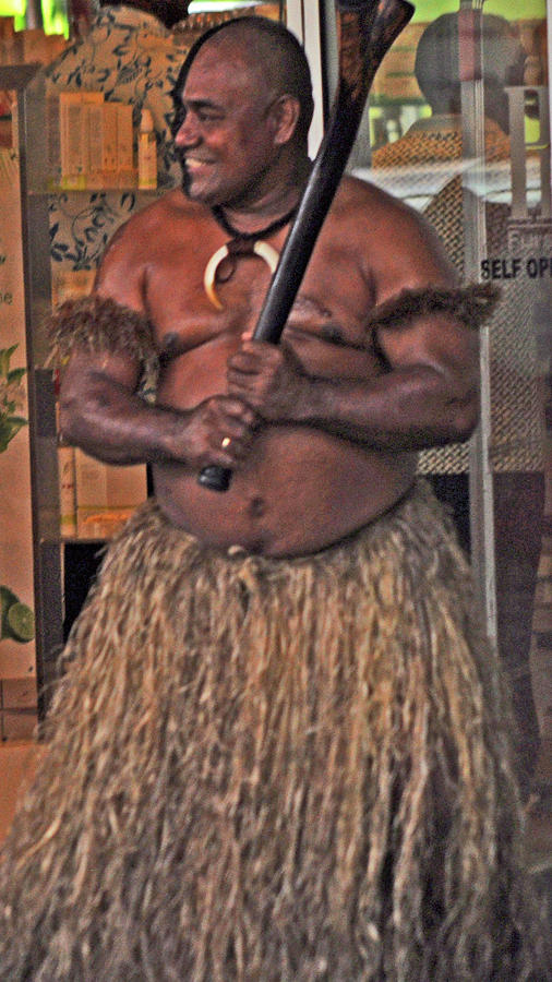 Friendly Fijian Warrior Suva Fiji Photograph By Jay Milo Pixels