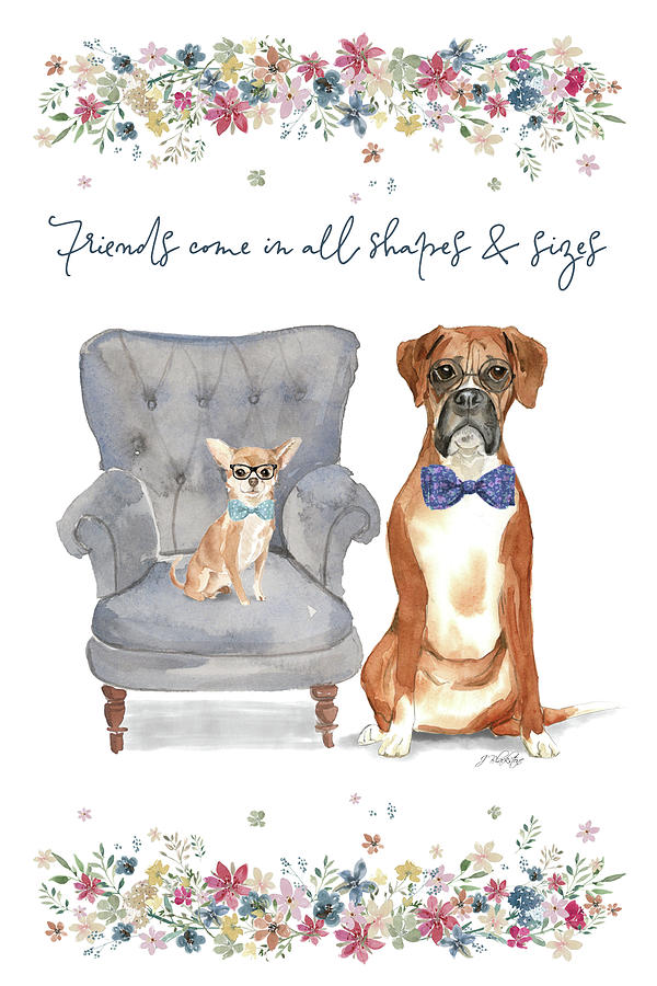 Friends Come In All Shapes and Sizes - Kindness Connection Art Painting by Jordan Blackstone