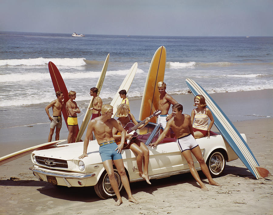 Summer Photograph - Friends Having Fun On Beach by Tom Kelley Archive