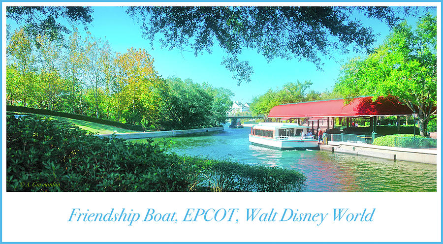 Friendship Boat, EPCOT, Walt Disney World Photograph by A Macarthur Gurmankin
