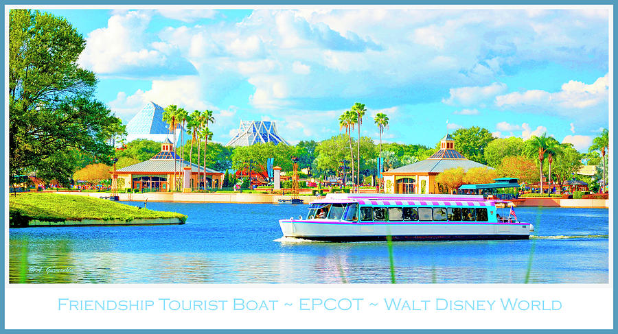 Friendship Boat on the Lagoon EPCOT Walt Disney World Photograph by A Macarthur Gurmankin