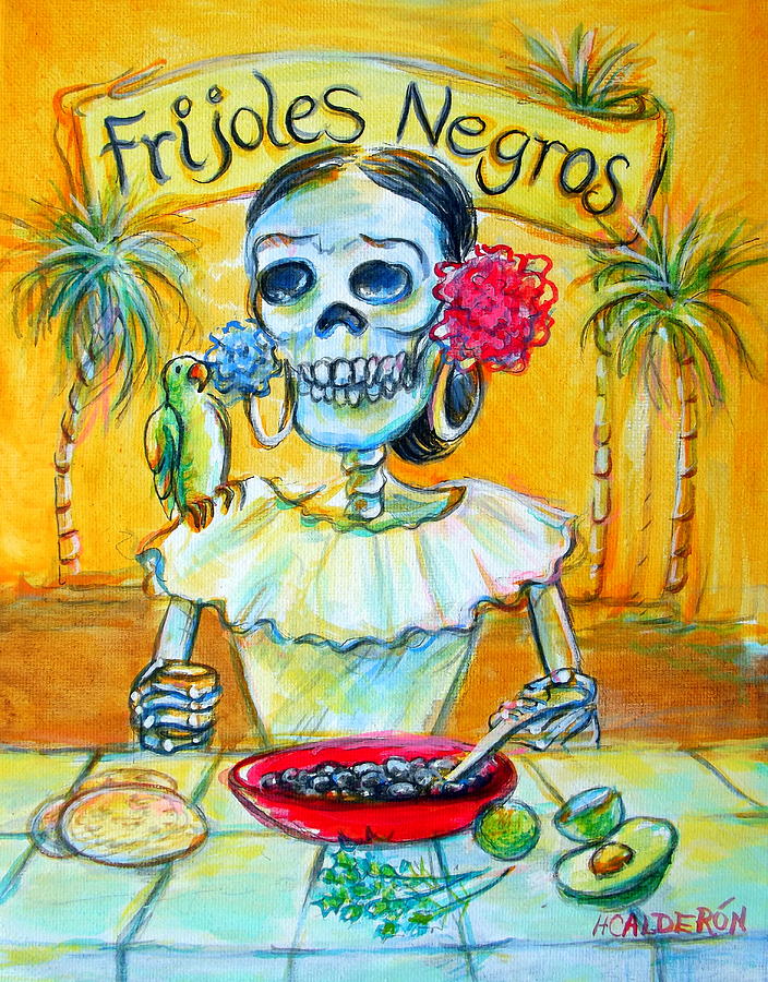 Frijoles Negros Painting by Heather Calderon
