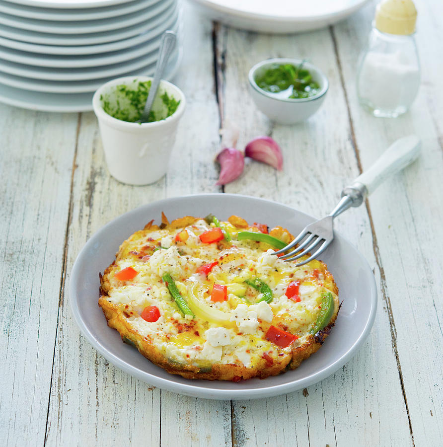 Frittata With Pepper And Sheeps Cheese Photograph by Udo Einenkel