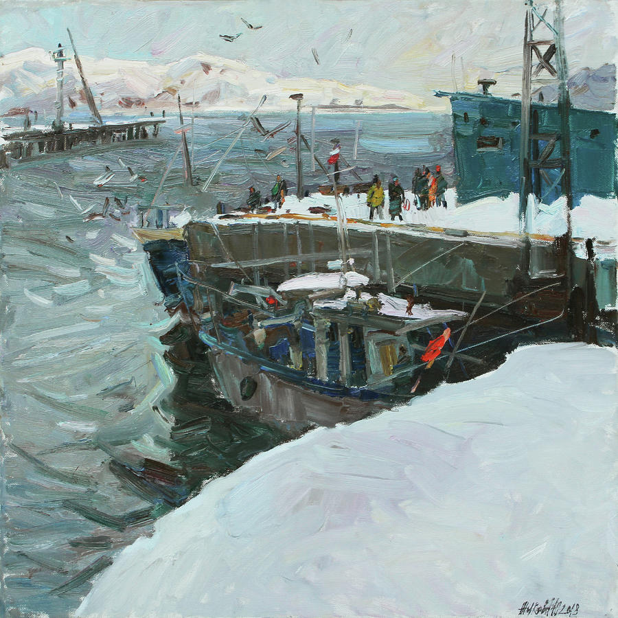 From fishing Painting by Juliya Zhukova