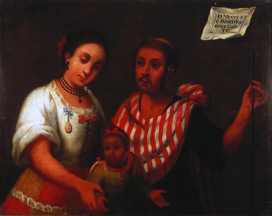 From Indian Man and Mestiza Woman, Coyote Boy, 1751-1800, Oil on canvas, 82,5 x 104 cm. Painting by Anonymous
