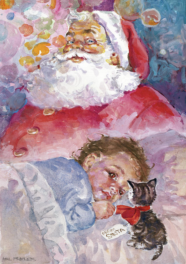 Santa Claus Painting - From Santa by Hal Frenck
