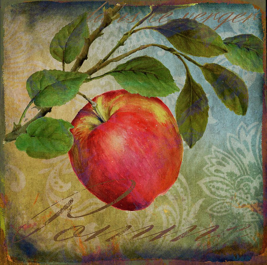 Pattern Mixed Media - From The Grove Apple by Art Licensing Studio