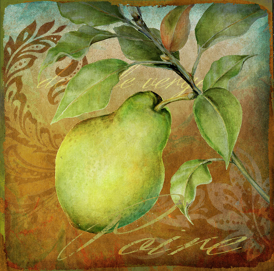 Pattern Mixed Media - From The Grove Pear by Art Licensing Studio