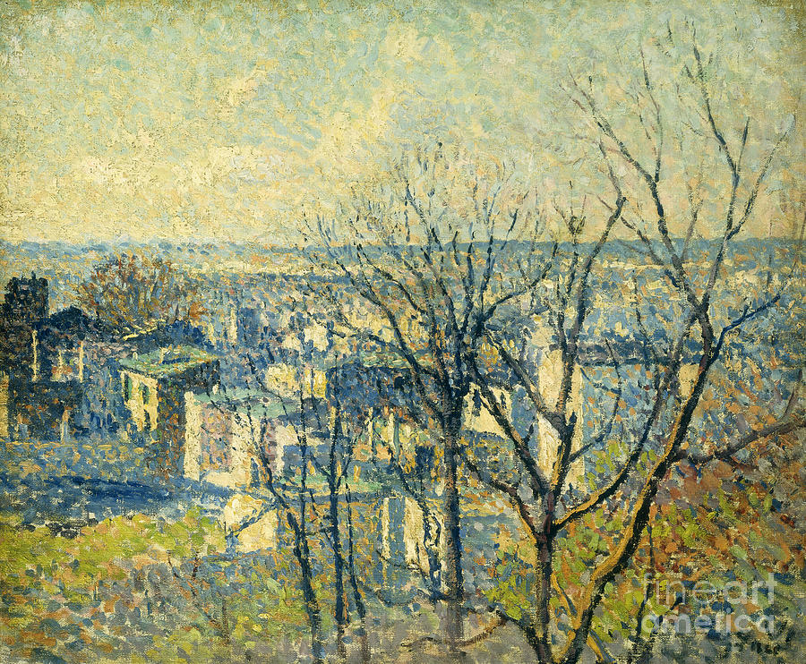 From The Rooftops; Sur Les Toits, 1890-95 Painting by Maximilien Luce