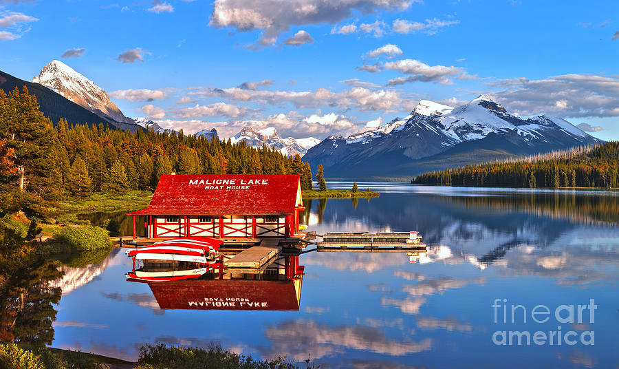 From The Shore To The Peaks At Maligne Lake Photograph by Adam Jewell