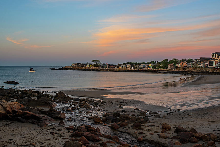 Front Beach Rockport MA at Sunser Photograph by Toby McGuire
