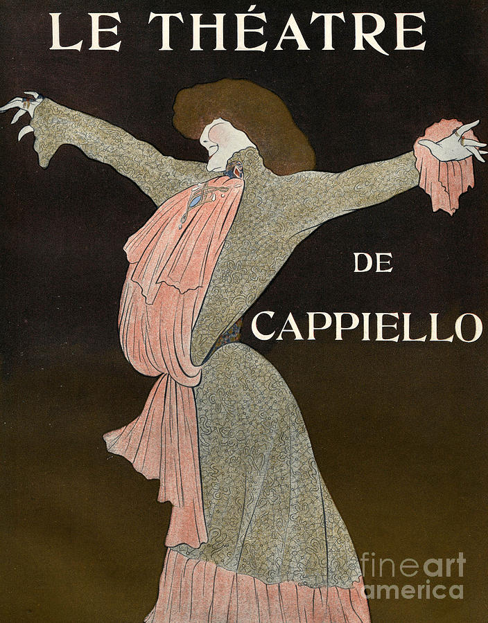 Front Cover Of Le Theatre Magazine, 1903 Painting By Leonetto Cappiello 