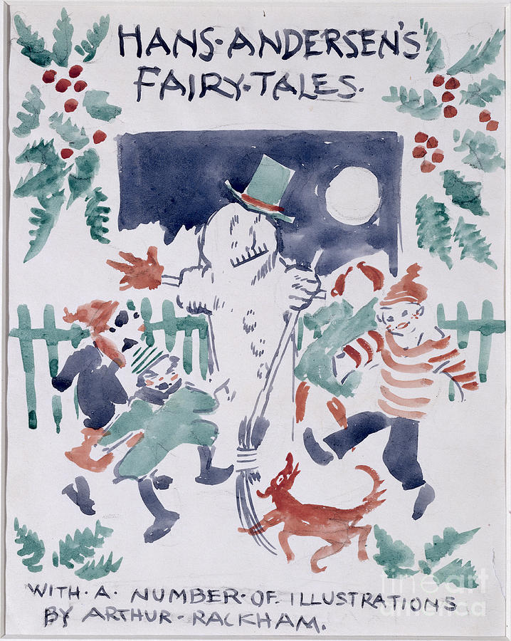 Christmas Photograph - Front Cover Sketch For Hans Andersens Fairy Tales by Arthur Rackham