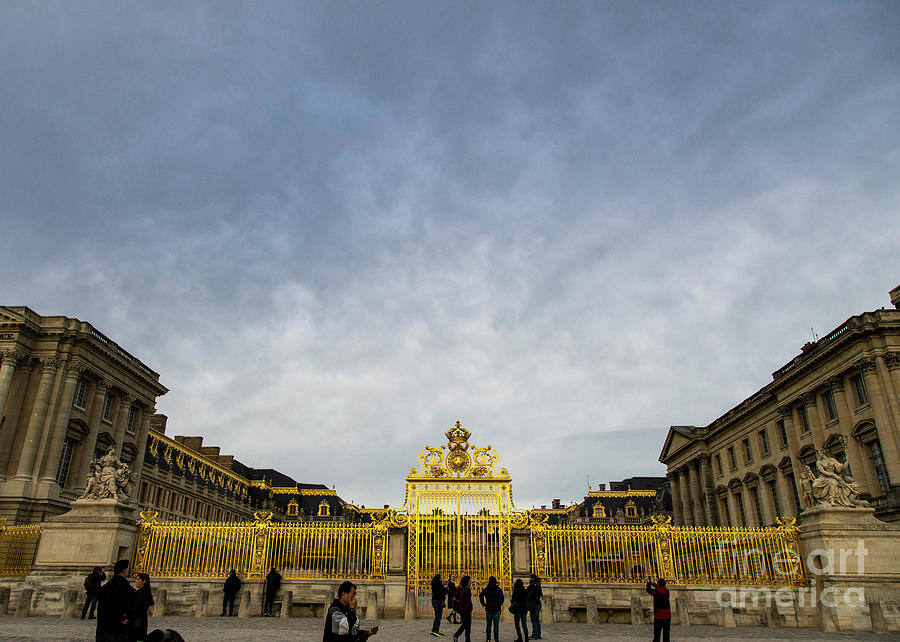 Front Golden Gates Palace of versailles Paris France Photograph by Wayne Moran
