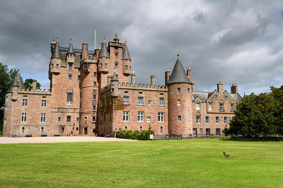Front lawn of Glamis Castle childhood home of Queen Mother with  Photograph by Reimar Gaertner