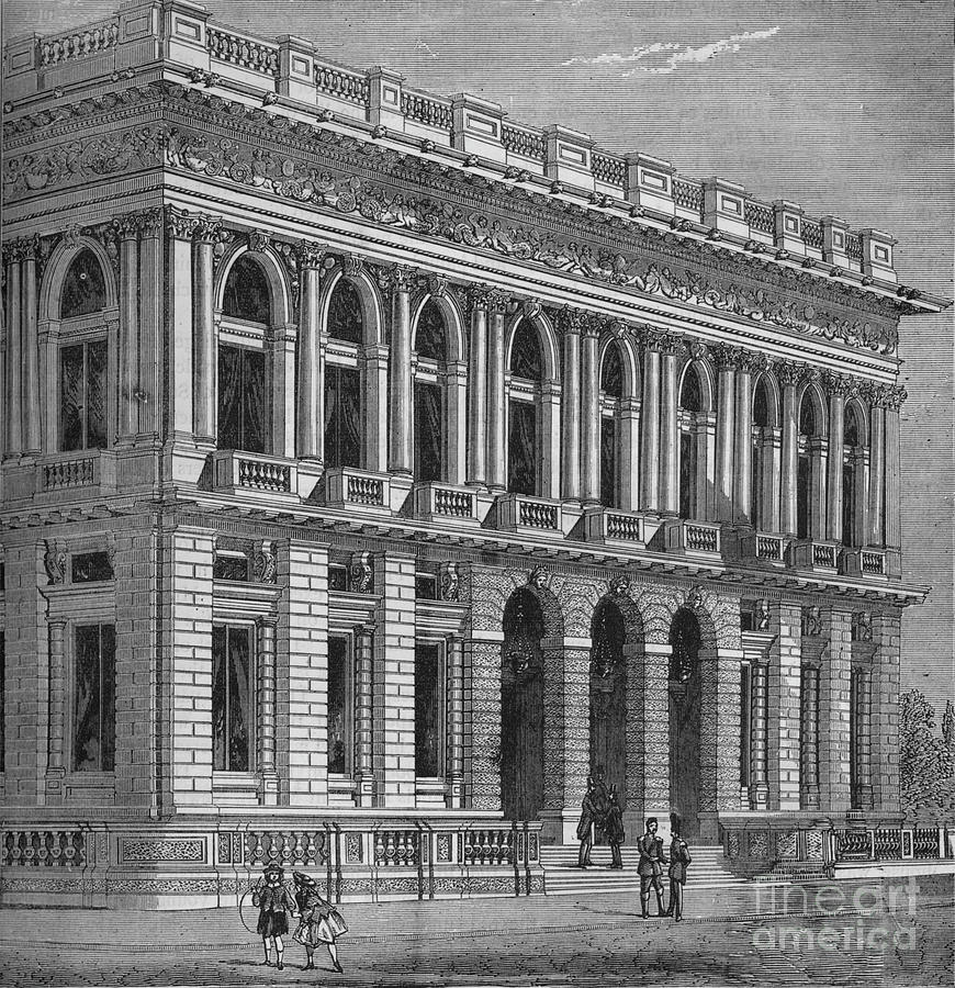 Front Of The Army And Navy Club Drawing by Print Collector
