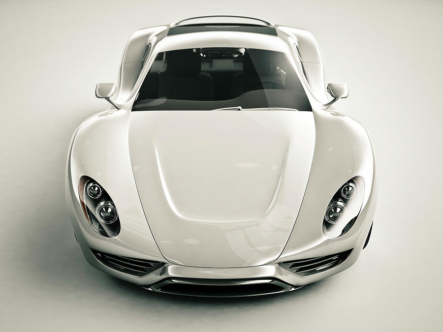 Front View Of A Sports Car Photograph by Mevans