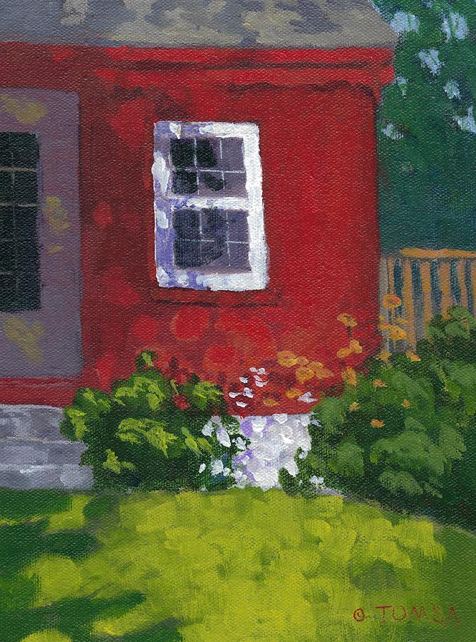 Front Yard Flowers Painting by Bill Tomsa