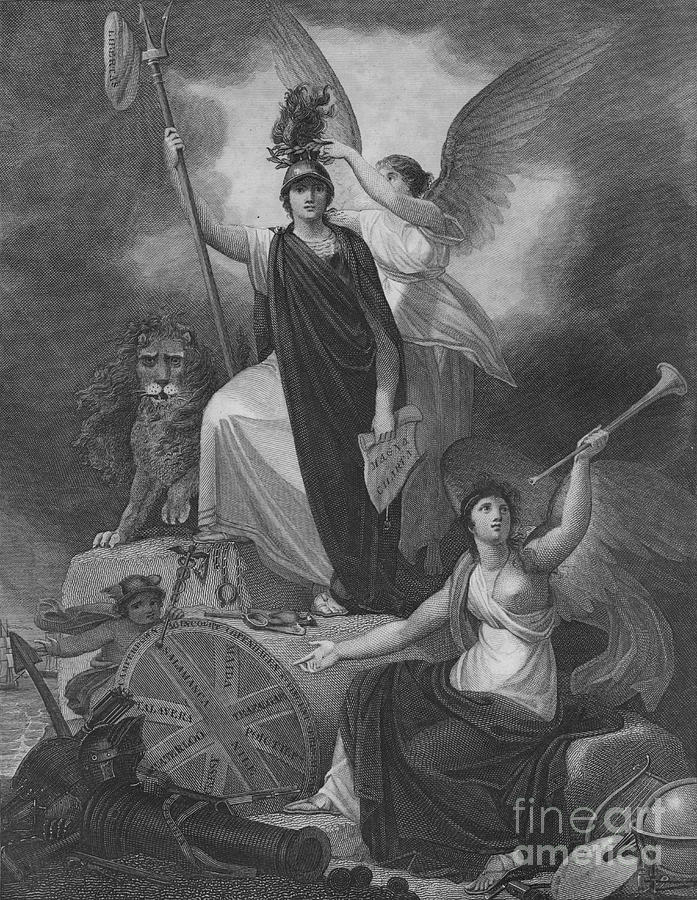 Frontispiece - Britannia Holding Drawing by Print Collector