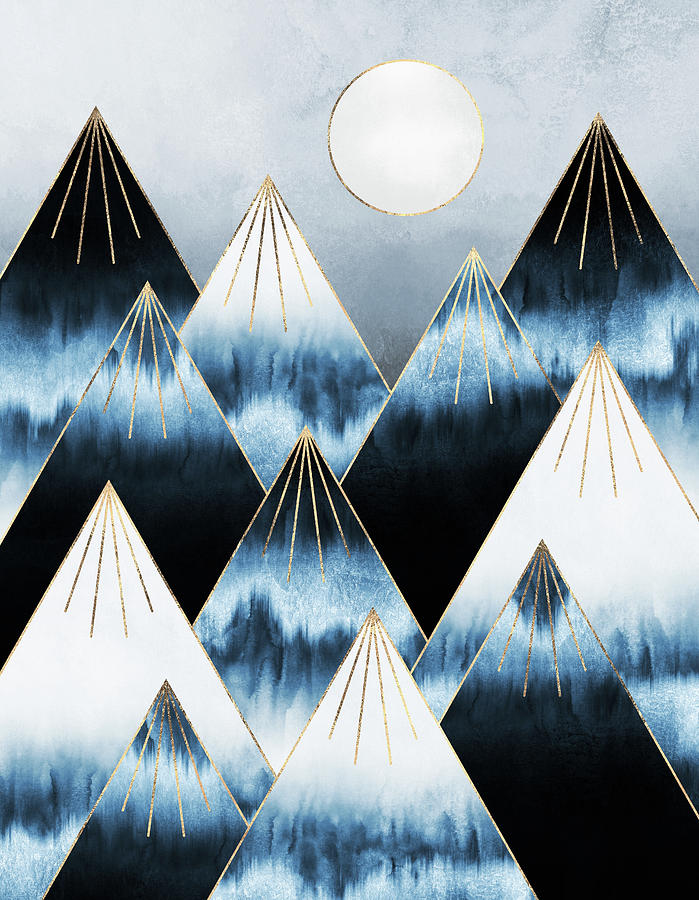 Mountain Digital Art - Frost Mountains by Elisabeth Fredriksson
