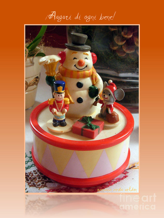 Frosty and Friends on a music box Photograph by Mariana Costa Weldon