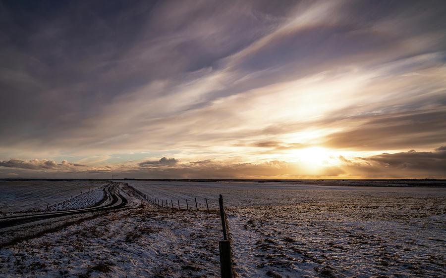 Iceland Photograph - Frosty Iceland Sunset by Framing Places Iceland Photograph - Frosty Iceland Sunset by Framing Places