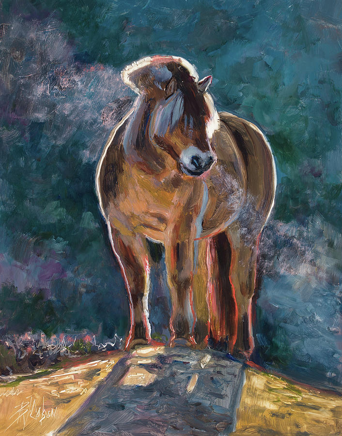 Horse Painting - Frosty Morning 2 by Billie Colson
