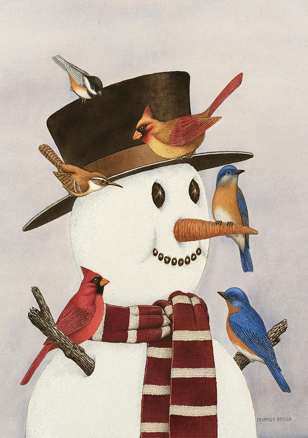 Christmas Painting - Frostys Friends by Dempsey Essick