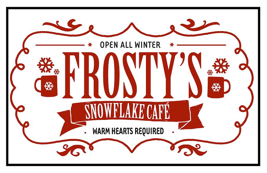 Frostys Snowflake Cafe Drawing by Curtis