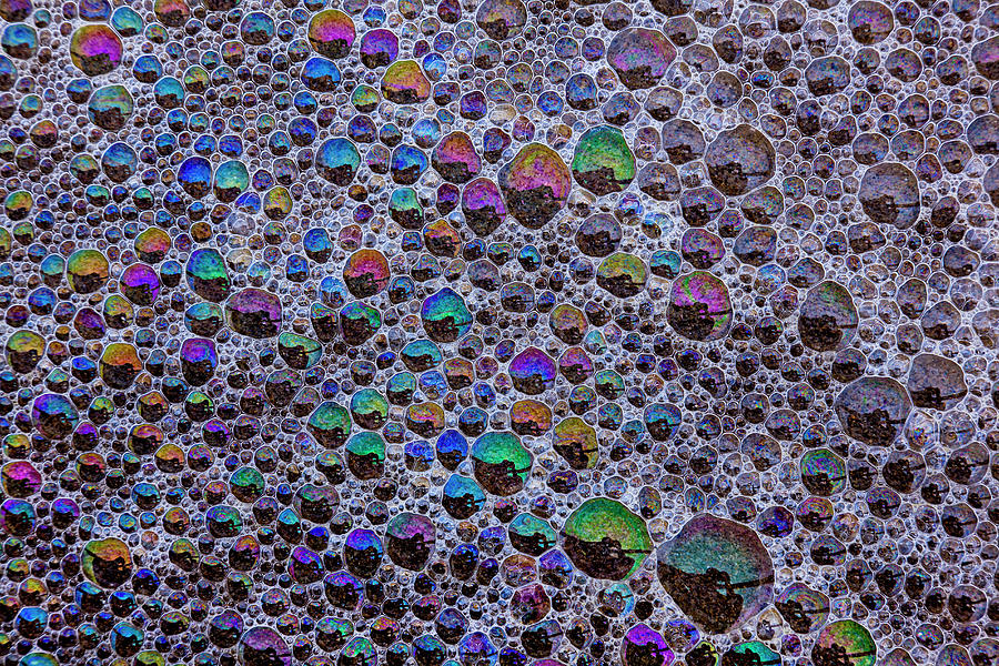 Froth And Bubbles Of Air Reflecting Photograph by Mint Images - Art Wolfe