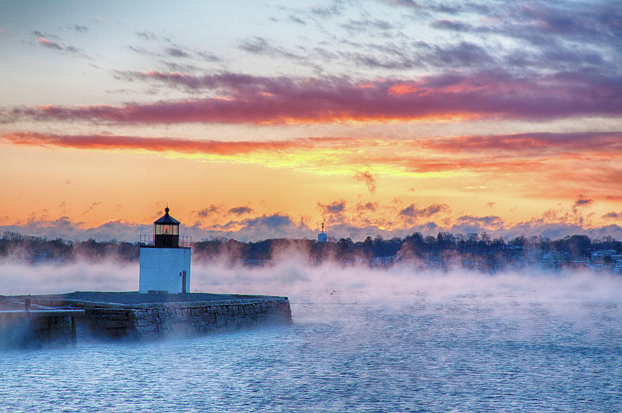 Frozen Fog on Salem Harbor Photograph by Jeff Folger