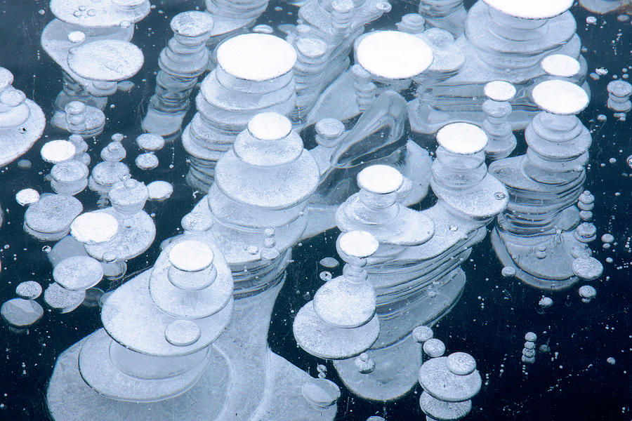 Frozen Ice Bubbles Digital Art by Roberto Moiola