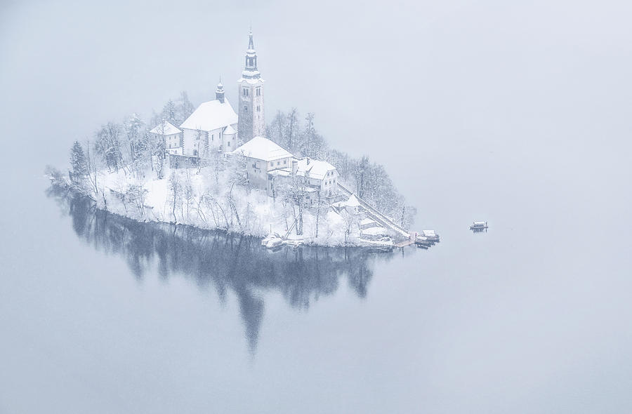 Frozen Island Photograph by Ales Krivec