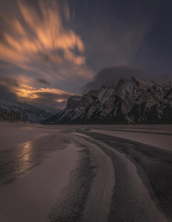 Frozen Lake At Night Photograph by James S. Chia