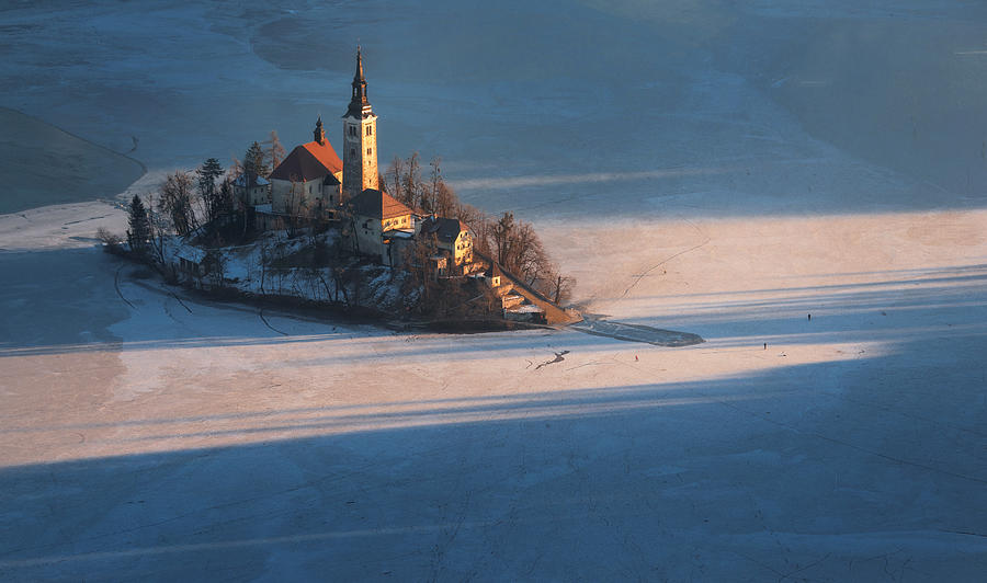 Frozen Lake Bled Photograph by Ales Krivec