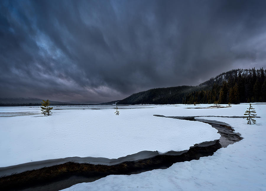 Frozen Lake Melting Photograph by Liguang Huang