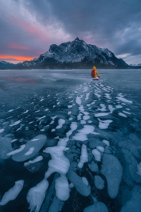 Frozen Lake Sunrise Photograph by Lydia Jacobs