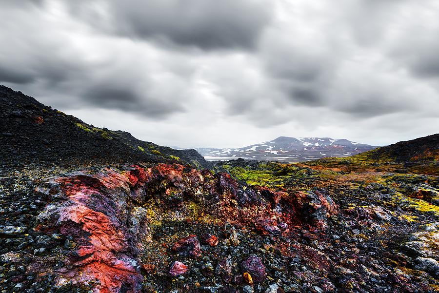 Nature Photograph - Frozen Lavas Field In The Geothermal by Ivan Kmit