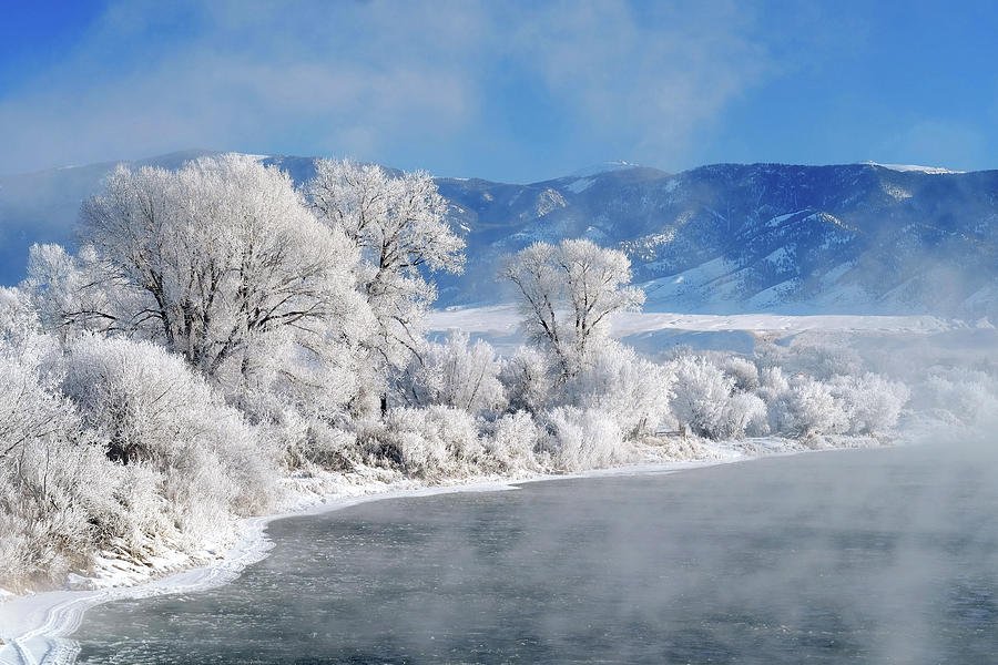Frozen Madison River Near Ennis, Montana Photograph by Theodore Clutter