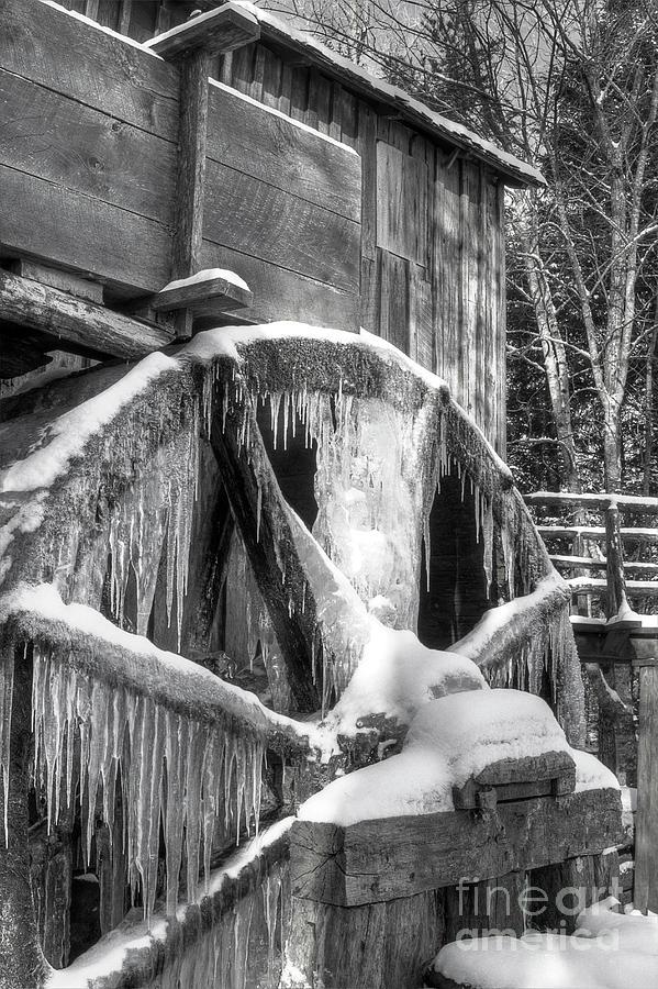 Frozen Mill Wheel Photograph by Mike Eingle