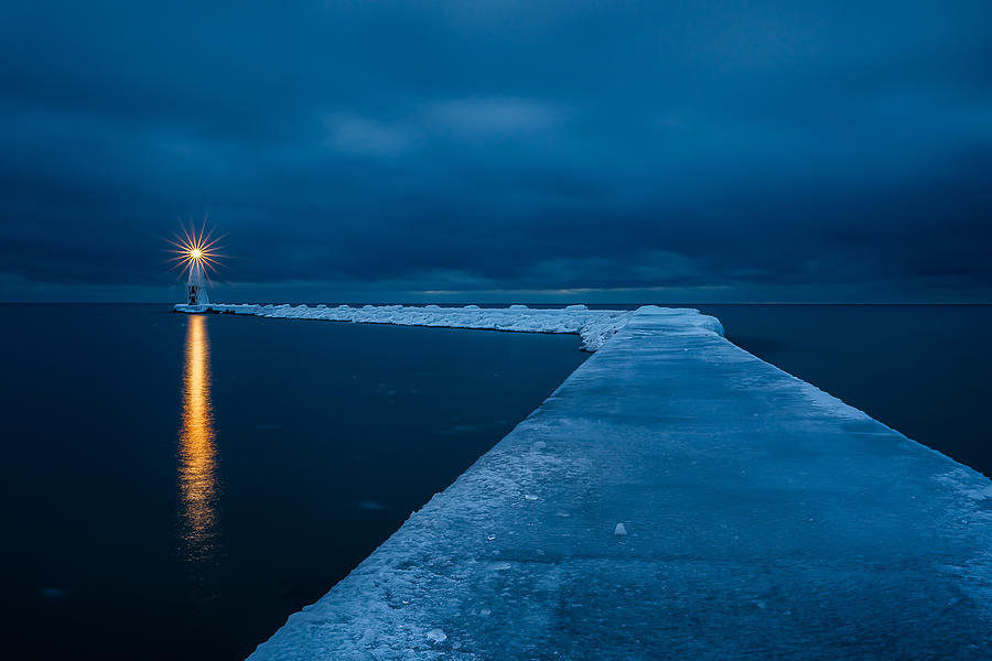 Lake Michigan Photograph - Frozen Passage by John Fan