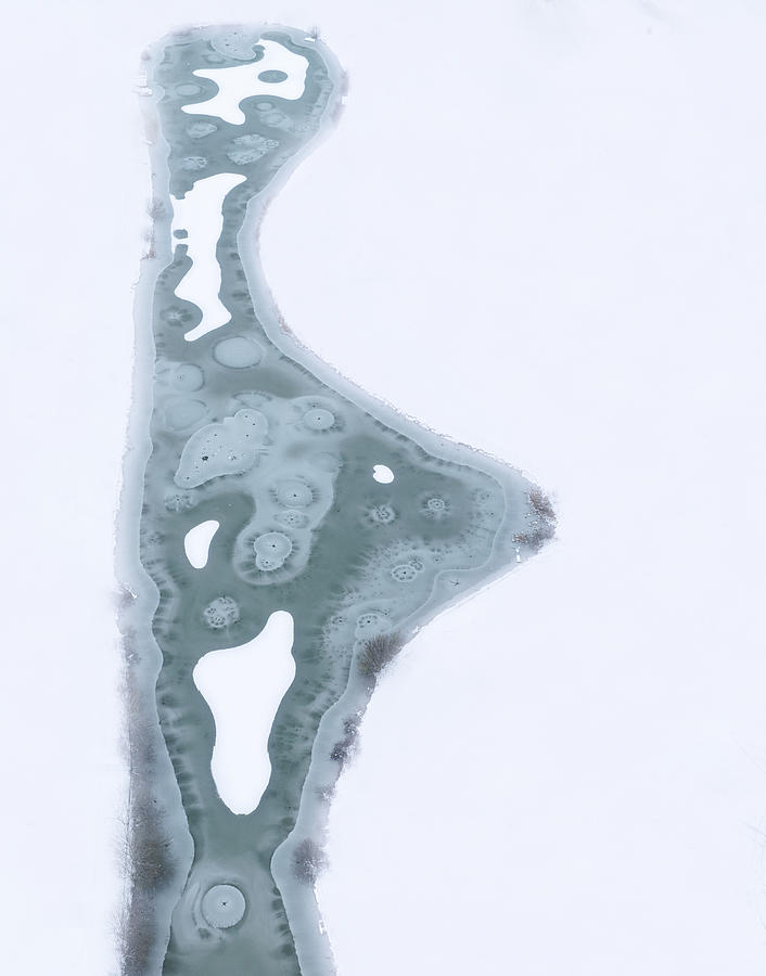 Frozen Pond Shapes And Patterns Photograph by Ling Lu