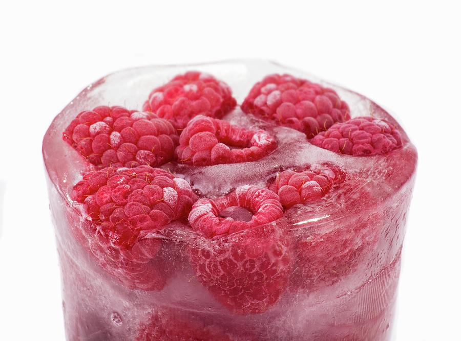 Frozen Raspberries Photograph by Chris Schfer
