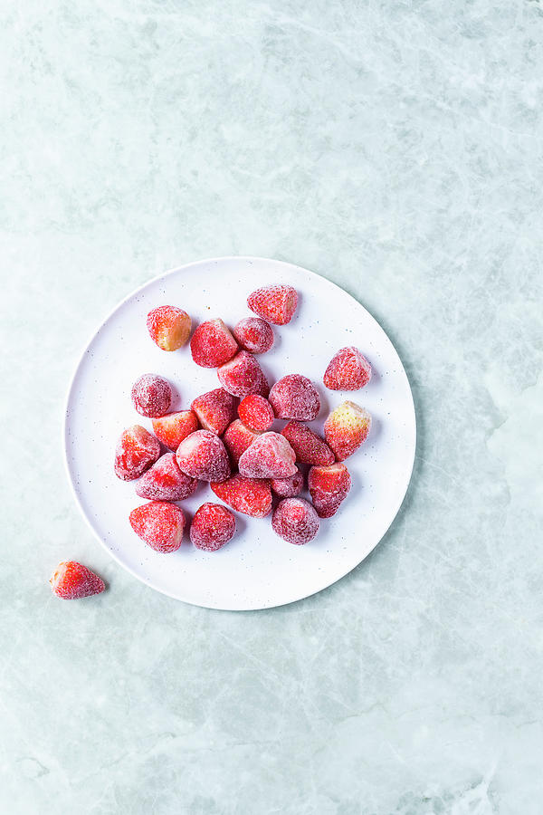 Frozen Strawberries Photograph by Hein Van Tonder