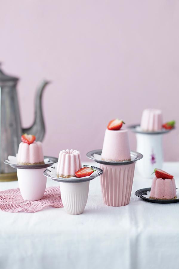 Frozen Strawberry Cakes Photograph by Jalag / Janne Peters